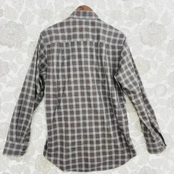 David Donahue Button down Long sleeve Plaid Men's M Dress Shirt - Picture 2 of 6